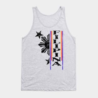 Filipina with faded sun and stars Tank Top